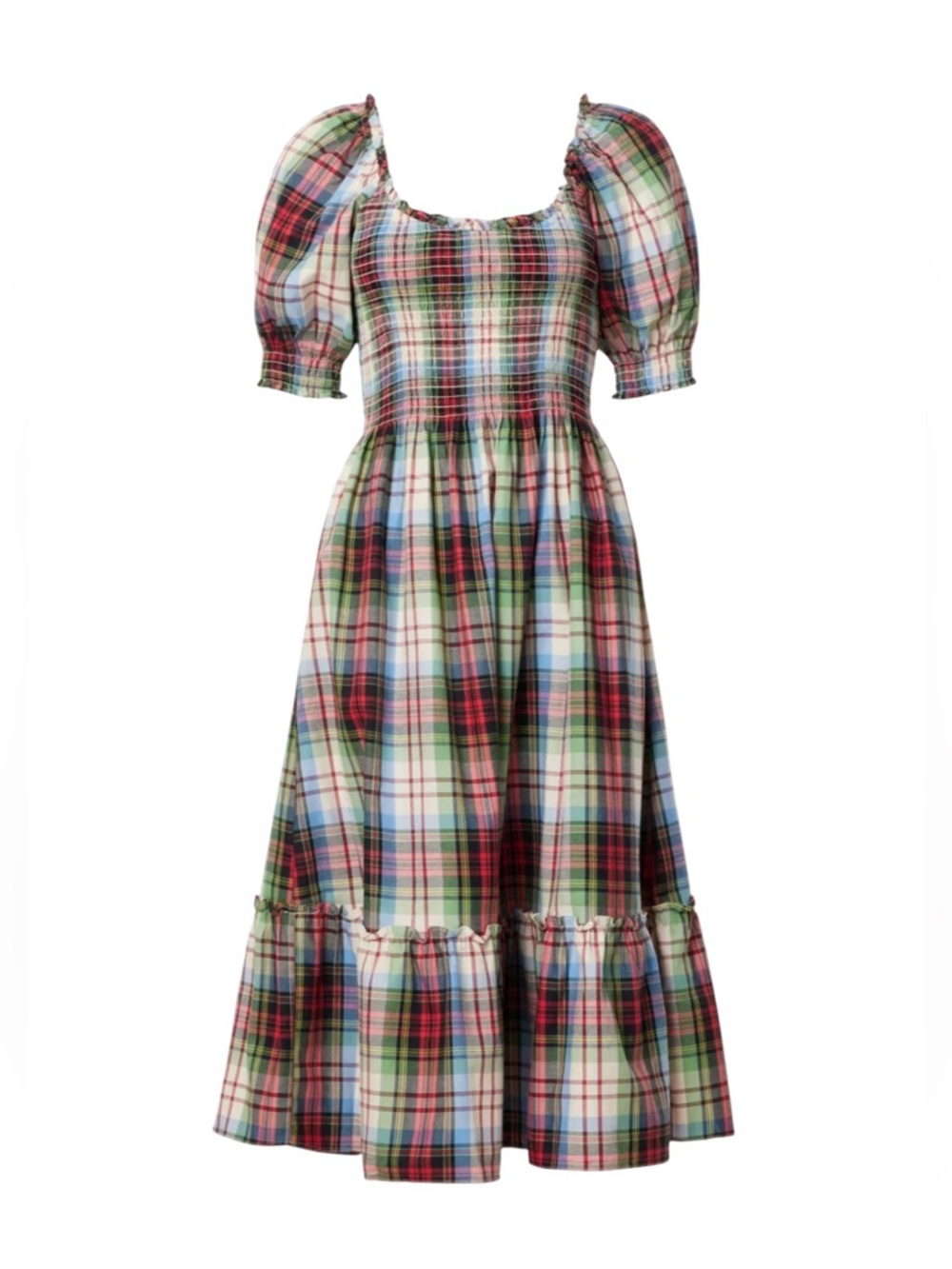 Hill House Home Multicolor Tartan Louisa Nap Dress | size Large